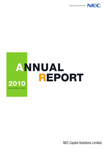 Thumbnail NEC Capital Solutions Annual Report 2010