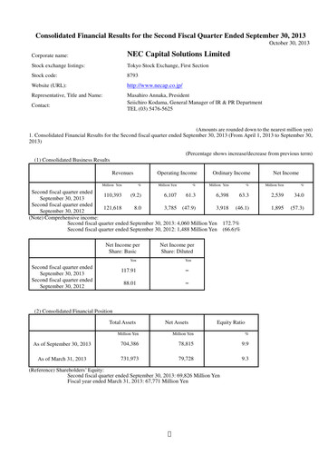 Thumbnail NEC Capital Solutions Half-year Report 2014-h1