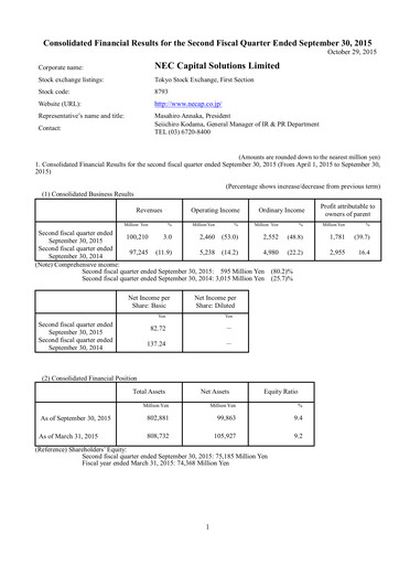 Thumbnail NEC Capital Solutions Half-year Report 2016-h1