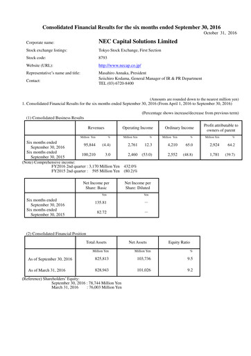 Thumbnail NEC Capital Solutions Half-year Report 2017-h1