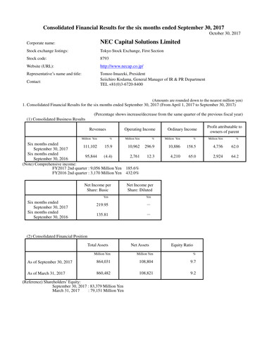 Thumbnail NEC Capital Solutions Half-year Report 2018-h1