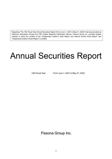 Thumbnail Pasona Group Annual Report 2022