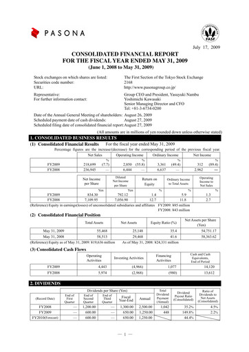 Thumbnail Pasona Group Financial Statement fy2009