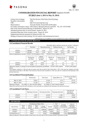 Thumbnail Pasona Group Financial Statement fy2013
