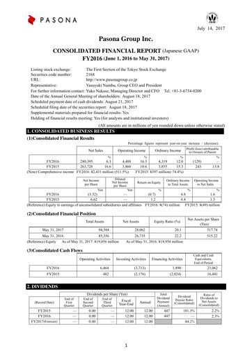 Thumbnail Pasona Group Financial Statement fy2016