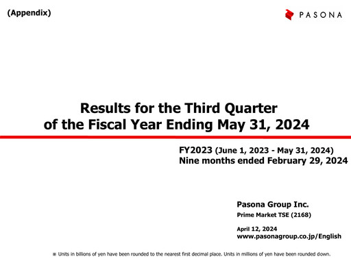 Thumbnail Pasona Group Quarterly Report 2024-q3