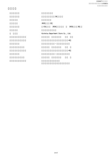 Thumbnail Kintetsu Department Store Annual Report fy2024