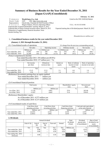 Thumbnail I'LL inc. Financial Statement fy2011