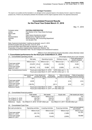 Thumbnail Chiyoda Corporation Financial Statement fy2017