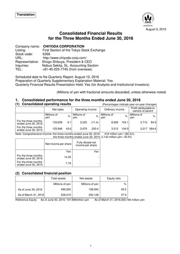 Thumbnail Chiyoda Corporation Quarterly Report 2016-q1