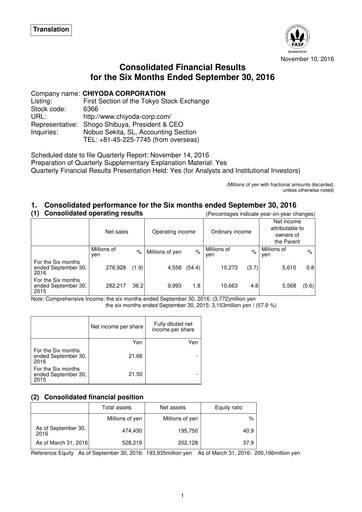 Thumbnail Chiyoda Corporation Quarterly Report 2016-q2