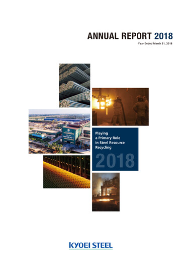 Thumbnail Kyoei Steel Annual Report 2018