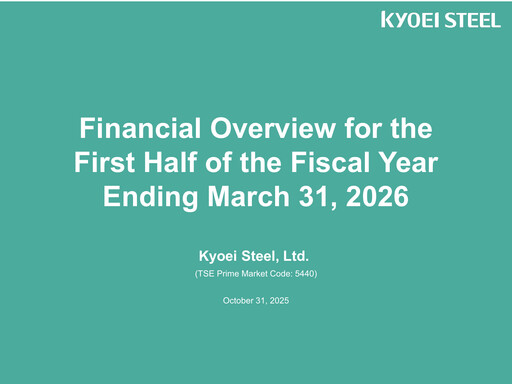 Thumbnail Kyoei Steel Half-year Report 2025-h1