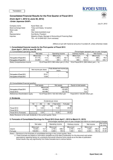 Thumbnail Kyoei Steel Quarterly Report 2013-q1