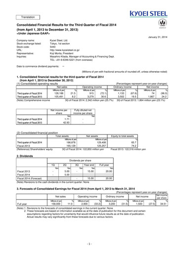 Thumbnail Kyoei Steel Quarterly Report 2014-q3