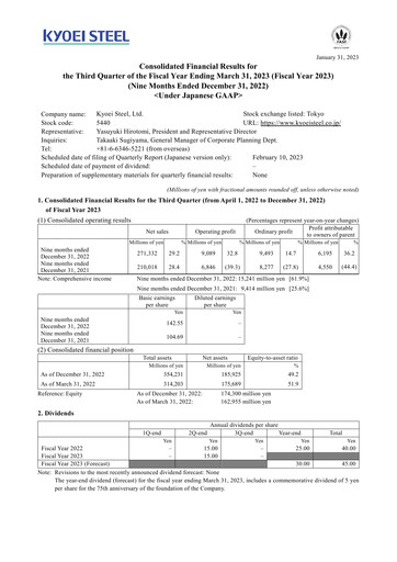 Thumbnail Kyoei Steel Quarterly Report 2023-q3