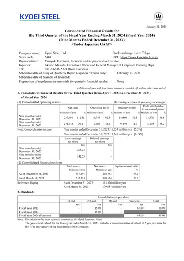 Thumbnail Kyoei Steel Quarterly Report 2024-q3