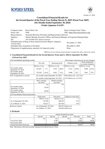 Thumbnail Kyoei Steel Quarterly Report 2025-q2