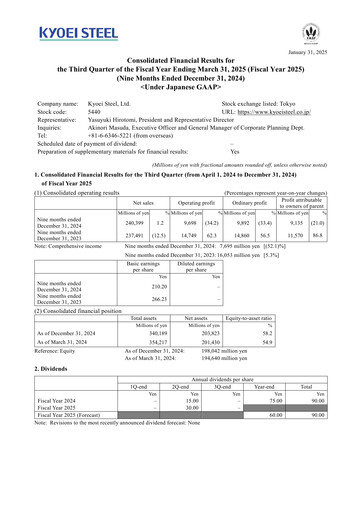Thumbnail Kyoei Steel Quarterly Report 2025-q3