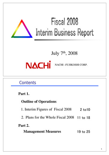 Vorschaubild Nachi-Fujikoshi Halbjahresbericht 2008-h1