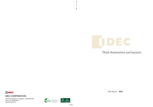 Thumbnail IDEC Corporation Annual Report fy2015