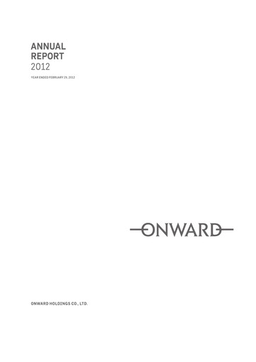 Thumbnail Onward Holdings Co., Ltd. Annual Report 2012
