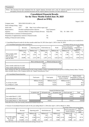 Thumbnail  Wellneo Sugar Quarterly Report 2026-q1