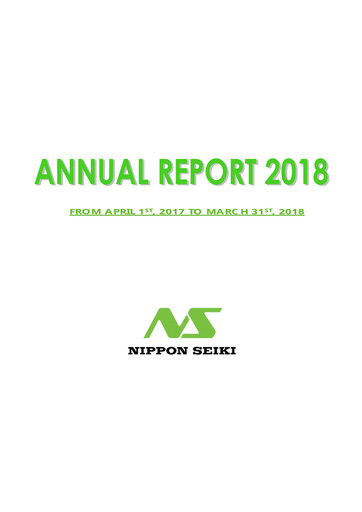 Thumbnail Nippon Seiki Annual Report 2018