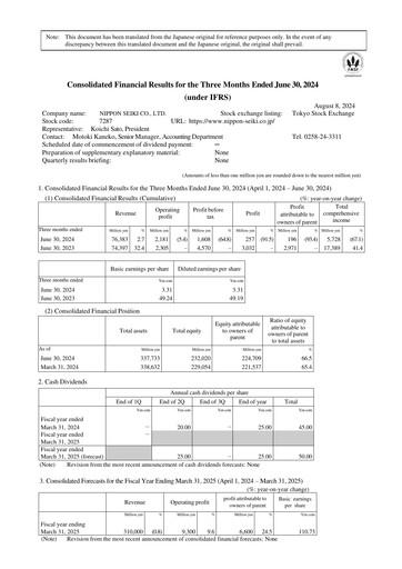 Thumbnail Nippon Seiki Quarterly Report 2024-q1