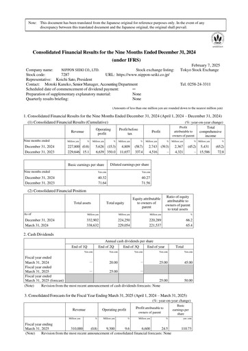 Thumbnail Nippon Seiki Quarterly Report 2024-q3