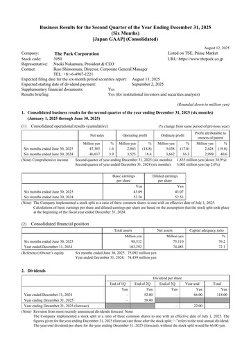Thumbnail The Pack Corporation Half-year Report 2025-h1