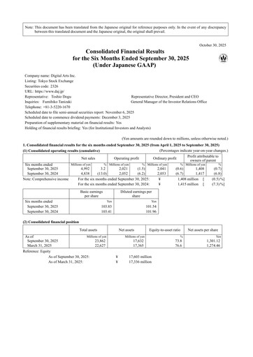 Thumbnail Digital Arts Inc. Half-year Report 2025-h1