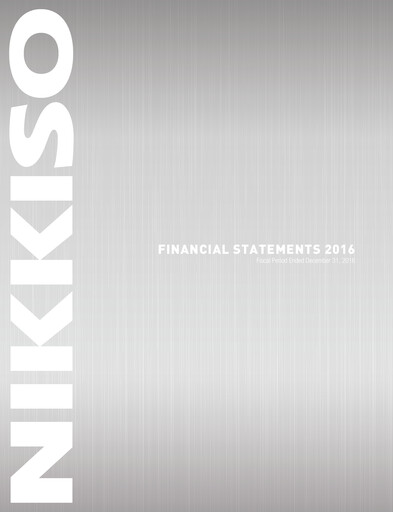 Miniature Nikkiso Co., Ltd. Bilan financier 2016
