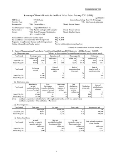 Thumbnail One REIT, Inc. Financial Statement 2014-h2