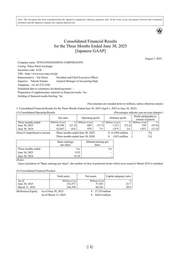 Thumbnail Toyo Engineering Corporation Quarterly Report 2026-q1