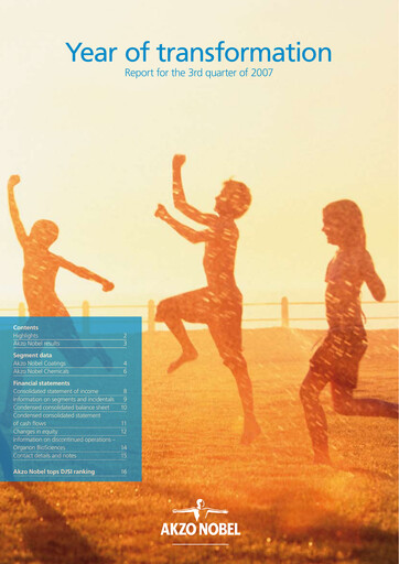 Miniature AkzoNobel
 Rapport trimestriel 2007-q3