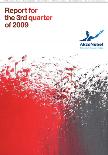 Miniature AkzoNobel
 Rapport trimestriel 2009-q3