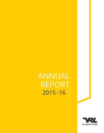 Thumbnail VRL Logistics Annual Report 2015-2016