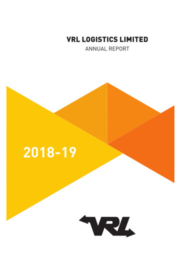Thumbnail VRL Logistics Annual Report 2018-2019
