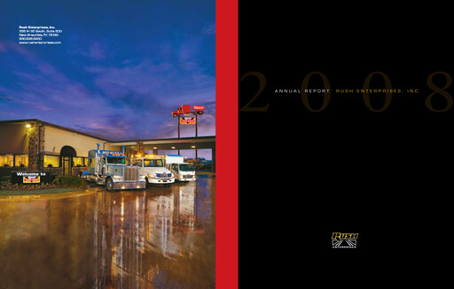 Thumbnail Rush Enterprises
 Annual Report 2008