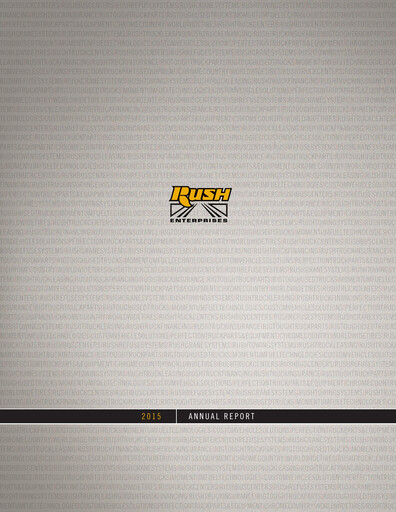 Thumbnail Rush Enterprises
 Annual Report 2015