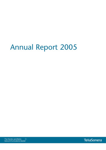 Thumbnail Telia Company Annual Report 2005