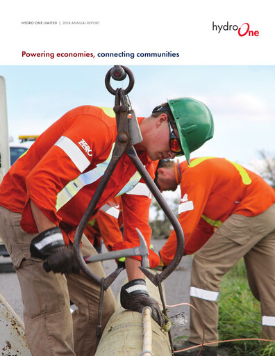 Thumbnail Hydro One
 Annual Report 2018