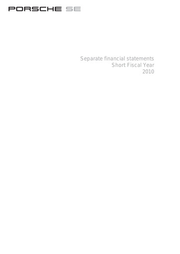 Thumbnail Porsche SE Financial Statement 2010