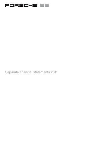 Thumbnail Porsche SE Financial Statement 2011