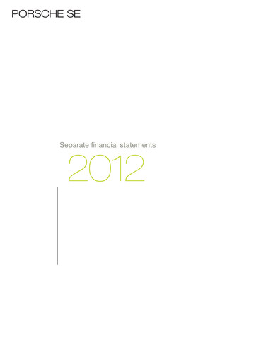 Thumbnail Porsche SE Financial Statement 2012