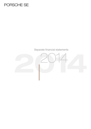 Thumbnail Porsche SE Financial Statement 2014