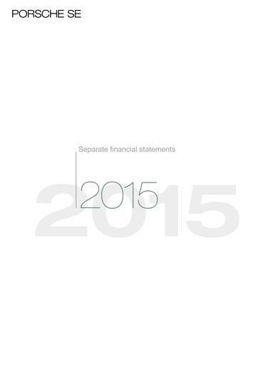 Thumbnail Porsche SE Financial Statement 2015