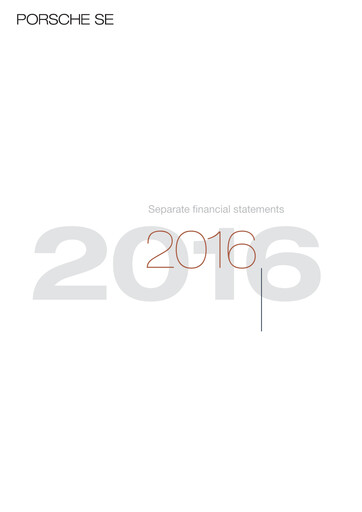 Thumbnail Porsche SE Financial Statement 2016