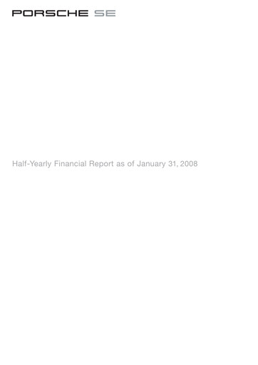 Thumbnail Porsche SE Half-year Report 2007-2008-h1
